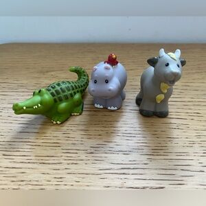 Fisher-Price Little People Animals (alligator, hippo, and goat)
